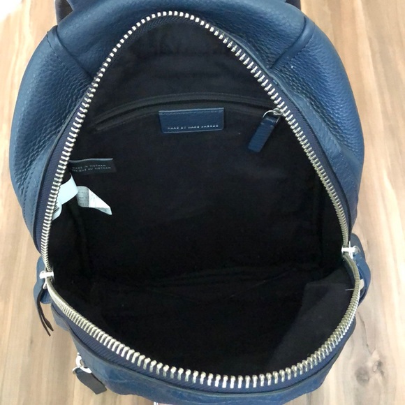 Marc by Marc Jacobs Leather Backpack Deep Sea Navy
